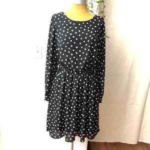 Kit and Sky Women's Dress Black with White